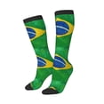 thumbnail image 2 of Knee High Socks for Women Brazil Flag Long Tube Sock Uniform Socks, 2 of 7
