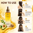 thumbnail image 3 of Tgideas Hair Oil Spray with Shea Butter & Jojoba Oil – Lightweight Heat Protection, Anti-Frizz & Nourishing Mist, Color-Safe Daily Care, 2.7 fl oz, 3 of 6