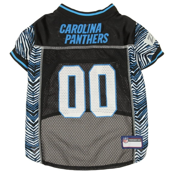 Zubaz NFL Team Pet Jersey for Dogs, Carolina Panthers, Medium