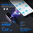 thumbnail image 4 of Reproductor MP3 RUIZU 128 GB USB con Bluetooth 5.3, radio FM, grabadora de voz, 4 of 8