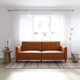 thumbnail image 2 of DHP Pin Tufted Transitional Futon, Camel Faux Leather, 2 of 9