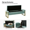 thumbnail image 6 of Tina's Home 55" Upholstered Storage Bench Tufted End of Bed Bench Bedroom Entryway Sage, 6 of 8