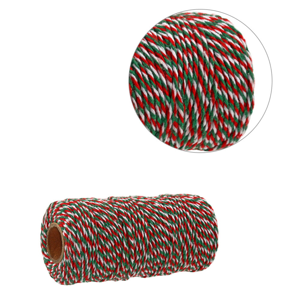 100m Cotton Thread Double Color Cord Handicraft Woven String Rope Wire DIY 