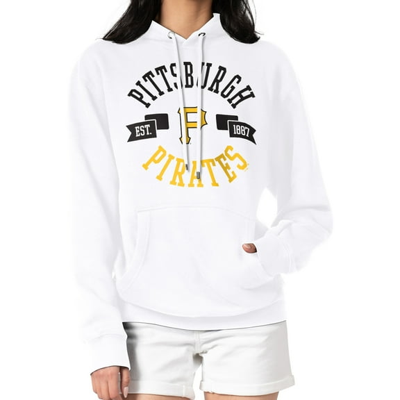 Women's G-III 4Her by Carl Banks White Pittsburgh Pirates City Graphic Pullover Hoodie