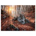 thumbnail image 2 of Rocky Red Autumn Forest - Landscape Photography Canvas Art Print, 2 of 3