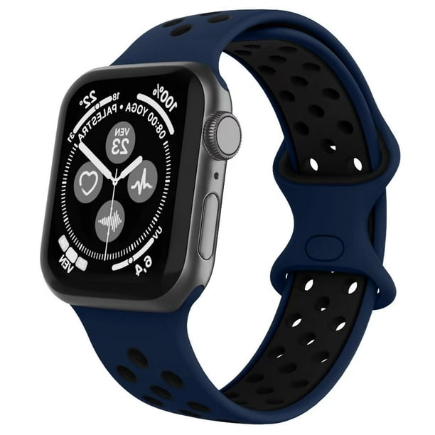 Adepoy Compatible for Apple Watch 38mm 40mm 42mm 44mm, Breathable Soft Silicone Wristbands Adjustable Bands Apple iWatch Series 7, 6, 5, 4, 3, 2, 1, SE, Nike+, Edition" - Walmart.com