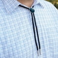 thumbnail image 3 of Wolf Howl Howling Blue Moon Wolves Western Southwest Cowboy Necktie Bow Bolo Tie, 3 of 4