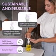 thumbnail image 4 of BRIGHTFROM Plastic Bottles with Pump Dispenser, 8 OZ Empty, BPA Free Refillable Containers for Body Wash, Moisturizer, Face Cream, Liquid Soap - Clear/White - 2 Pack, 4 of 8