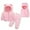 Pink, variant on Odeerbi Toddler Boys Girls Thermal Winter Outfits Snowsuits Hooded Puffer Jacket Quilted Padded Pants Down Vest Three Piece Set Lightweight Outerwear Set Toddler Clothes Black
