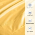 thumbnail image 5 of 600-Thread Count Egyptian Cotton Full Round Bed Sheet Set – Fits 80" Diameter Mattress, 9–12" Deep Pocket – Solid Gold, Full 80" Diameter, 5 of 6