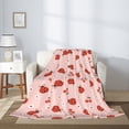 thumbnail image 2 of Fuzoiu Ladybug With Flower Print Flannel Throw Blanket,Light Weight Warm Decorative,Throw Blanket Cover for Sofa, Couch, Bedroom,Travel-40"x30", 2 of 6