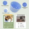 thumbnail image 6 of Unique Bargains Slow Feeder Dog Bowls Silicone Dog Lick Bowl with Brush & Scraper Non-Slip Base Slow Feeder for Anxiety Alleviating & Oral Health Sky Blue, 6 of 7