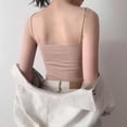 thumbnail image 5 of Sevevn Women's Basic Spaghetti Strap Crop Top Camisole Sleeveless Tube Cami Shirts Tank Tops With Removable Padding Pink Free Size, 5 of 6