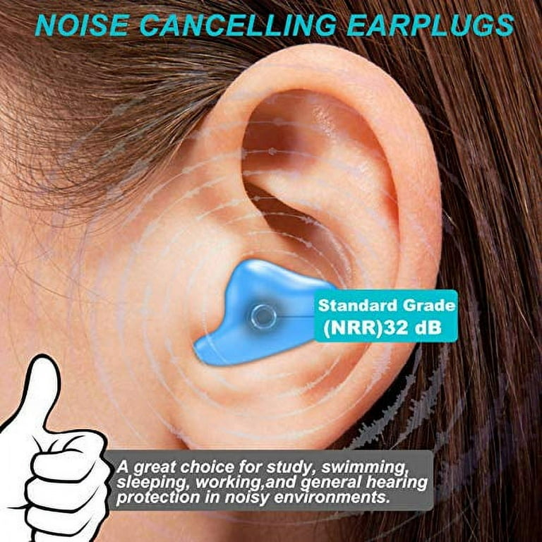 Latest 2022] Ear Plugs for Sleeping Swimming, 8 Pair Reusable Silicone  Moldable Noise Cancelling Earplugs for Shooting Range, Swimmers, Snoring,  Concerts, Airplanes, Travel, Work, Studying