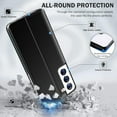 thumbnail image 2 of for Samsung Galaxy S21 5G Case View Clear Smart Window Leather for Samsung S21 Case Slim Mirror Hard PC Kickstand Luxury Flip Shockproof Galaxy S21 Cover Protective (Black), 2 of 7