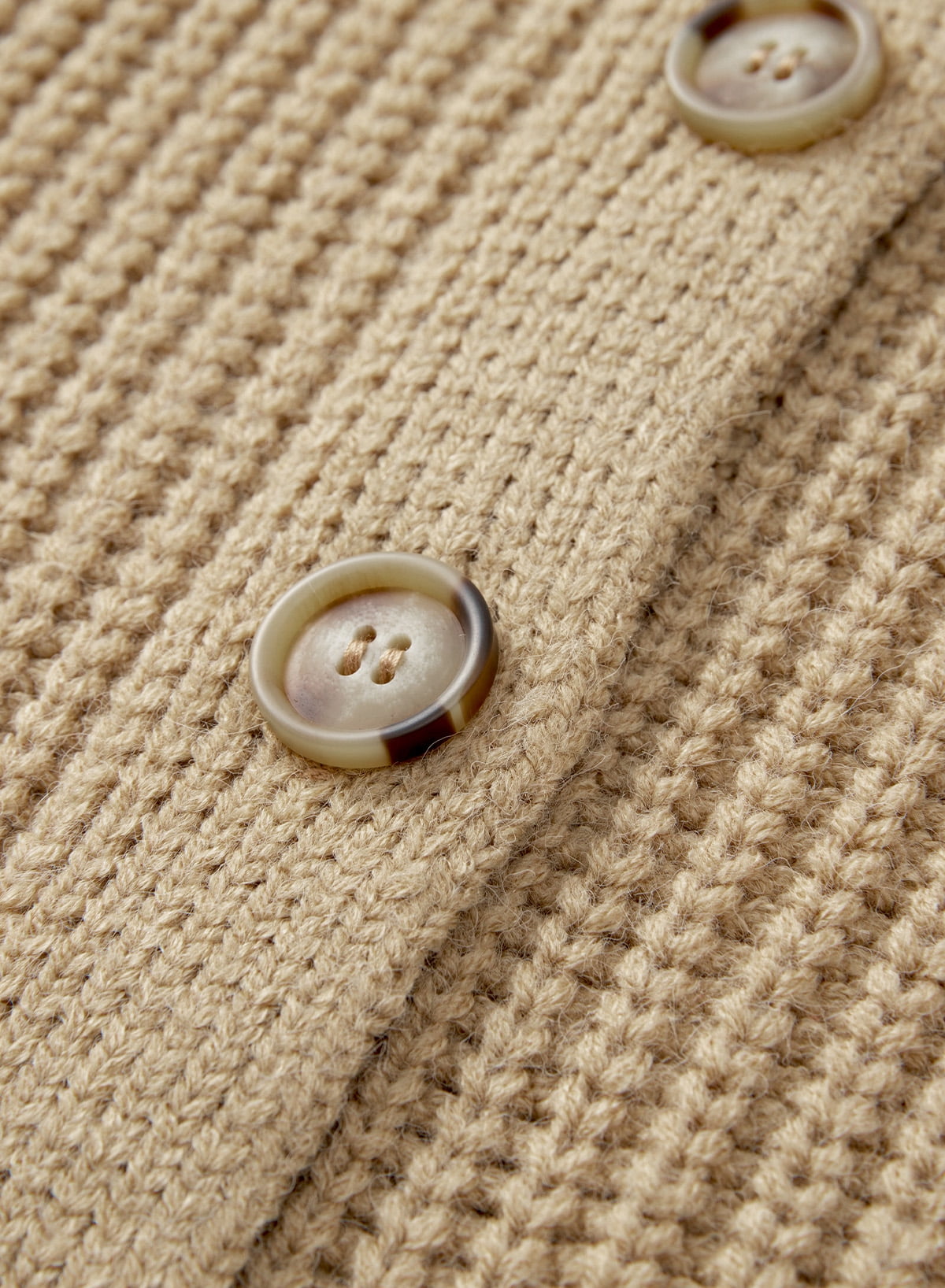 Women's Open Front Cardigans Long Sleeve Cable Knit Sweater Button Loose Winter Outerwear Khaki US 16-18 - image 5