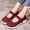 Red, variant on Womens Breathable Orthopaedic Walking Shoes, Slip On Mesh Flat Mary Jane Sneaker, Summer Casual Comfort Slip on Nurse Shoes for Work