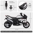 thumbnail image 3 of Aosom Kids Electric Pedal Motorcycle Ride-On Toy 6V Battery Powered w/ Music Horn Headlights Motorbike for Girls Boy White, 3 of 10