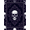 Purple White Black, Pattern 16, variant on Design&I 8'x10' Washable Area Rug Halloween Vintage Skull Damask Ornamental Symmetrical Large Border for Dining Room, Office, Lounge, Snag-Free