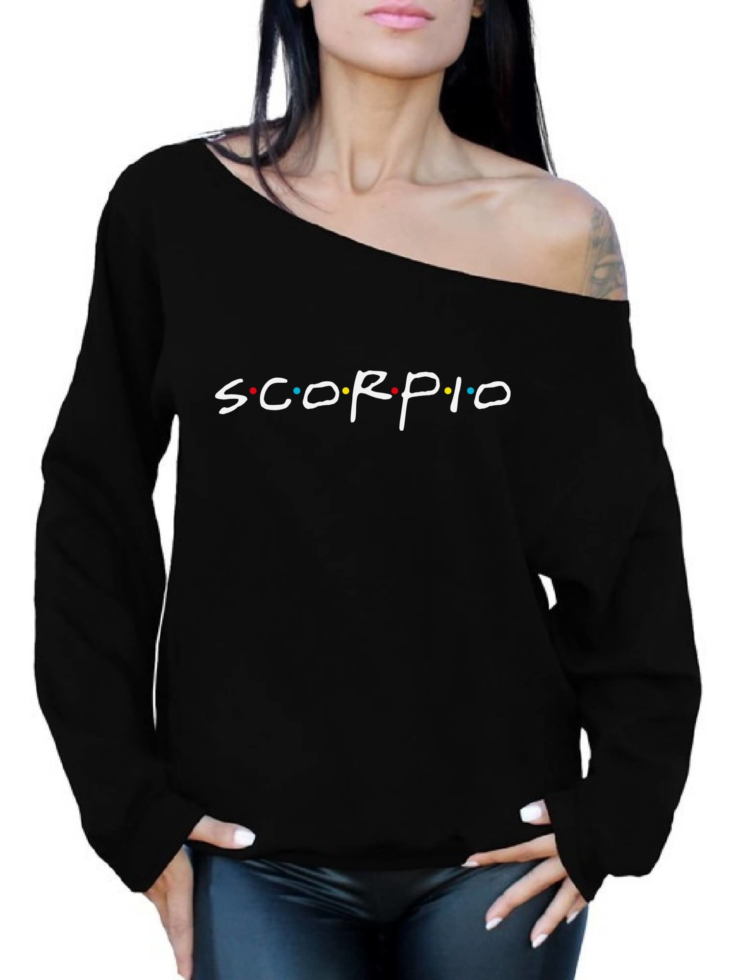 Scorpio Sweatshirt - Zodiac Birthday Astrology Gifts - Off the Shoulder  Tops for Women - Walmart.com