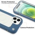 thumbnail image 6 of iPhone 12 Pro Case, iPhone 12 Case, [Compatible with MagSafe] Heavy Duty Drop Rugged Shockproof Durable Frame Protective Anti-Scratch Bumper Case for Apple iPhone 12 / 12 Pro 6.1 Inch 2020, Darkblue, 6 of 7