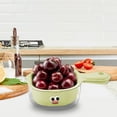 thumbnail image 1 of Double Layer Fruit Washing Basket Strainer Set, Kitchen Draining Bowl Cleaning Storage Tool, Portable Handle Produce Rinsing Organizer Device, Home Kitchen Food Preparation Equipment, 1 of 7