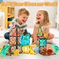 thumbnail image 5 of QIAHO Magnetic Tiles for Kids Dinosaur Toys Building Blocks Dino World Magnetiles Toddler Toys STEM Learning Toy for Boys Girls, 5 of 7