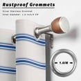 thumbnail image 5 of Outdoor Curtains for Patio Waterproof Blue Stripes Indoor/Outdoor Curtain Tiebacks Abstract Lines Striped Privacy Curtain Sun Block Grommet Drapes for Pergolas Gazebo Porch 2 Panel 54x108 Inch, 5 of 9
