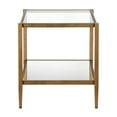 thumbnail image 3 of Henn&Hart 20" Brass Metal/Glass Side Table, 3 of 8