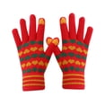 thumbnail image 2 of Gants Mitaines à Moins de 10$ Rouges Femmes Peuvent Permettre Gants Écran Chauds Extensibles Gants Tricotés Mitaines Hiver Garder au Chaud Tricot Cœur Imprimé Gants Étudiants Extérieur Randonnée Mitaines, 2 of 5