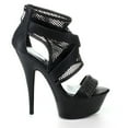 thumbnail image 3 of Ellie Shoes E-609-Shawna, 6" Pointed Heel Platform Womans Sandal. Black / 9, 3 of 6