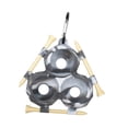 thumbnail image 4 of Soporte para pelota de golf Portador de pelota de golf portátil para hombres y mujeres con 3 camisetas Regalo compacto para papá para carrito de bolsa Gris, 4 of 8