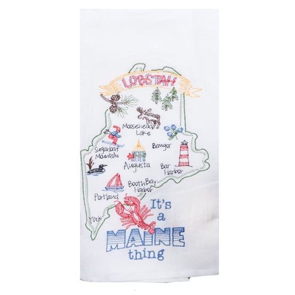 Kay Dee Designs ST Thing Maine EMB F/S Dish Towel, 17.5 x 28, Various