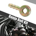 thumbnail image 2 of 1 Set Banjo Bolt Kit M6x1 Brake Line Fitting Adapter with Copper Washers for Car Iron Bronze Tone, 2 of 6