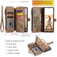 thumbnail image 5 of CaseMe Phone Case Wallet Case for Samsung Glalxy Z Fold 6 PU Leather Magnetic Handbag Zipper Pocket Card Slots, 5 of 7