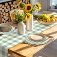 thumbnail image 4 of Sage Green Buffalo Plaid Round 13 Inch Placemats Set of 2, Green White Checkered Farmhouse HeatResistant Non Slip Place Mats for Dining Table, Wipeable Braided Kitchen Table Mats for Housewarming, 4 of 9