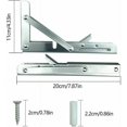 thumbnail image 5 of 2 PCS Folding Bracket, 200mm Folding Wall Shelf, Stainless Steel Folding Shelf Bracket, Folding Bracket, Bracket Console, Wall Folding Shelf for Wall Shelf Bench, 5 of 5