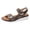 Brown, variant on Rokment Orthopedic Walking Sandals for Women with Arch Support Comfortable Leather Memory Foam Wedge Heels Non Slip Work Summer Shoes Black Size 6