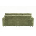 thumbnail image 5 of Green 80-inch Two-in-One Folding Sofa - Corduroy, Foldable, Hidden Lying, Cup Holder & Pillow, Living Room Adaptable, 5 of 11