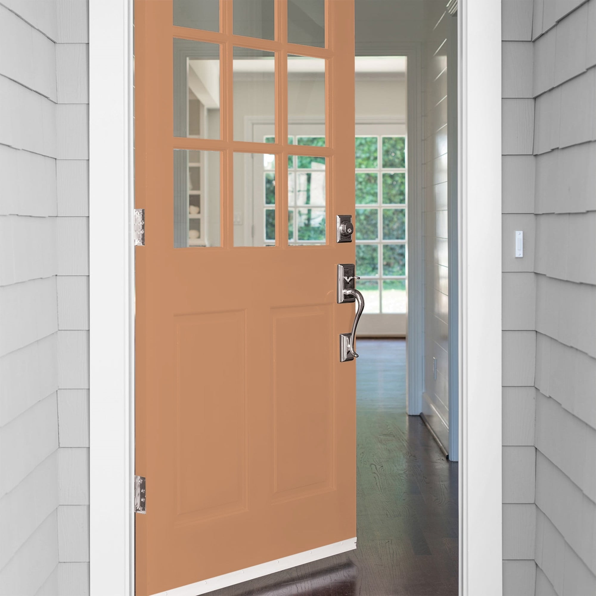 Glidden Fundamentals Hitching Post / Orange, Satin Exterior Paint, 1 Gallon