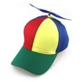 thumbnail image 1 of Gorra de béisbol con forma de libélula de bambú con hélice desmontable, gorra para padres e hijos para primavera y verano para niños, 1 of 6