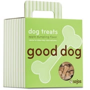 Angle View: Sojos Good Dog Crunchy Natural Dog Treats, Apple Dumpling, 8-Ounce Box