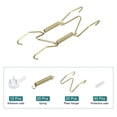 thumbnail image 3 of Uxcell 10Pcs Plate Hanger, 4 inch Brass Invisible Wall Plate Hangers, Gold, 3 of 6