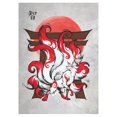 thumbnail image 1 of Fantasy North - Shizuno - The Sacred Fox - 100 Textured Matte TCG Card Sleeves - Fits Magic MTG Commander Pokemon and Other Card Games - Playing Card Sleeves, 1 of 5