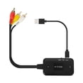thumbnail image 5 of AV to HDMI Converter, HDMI Adapter, Composed of Male RCA HDMI Adapter with HDMI and Cable, 720/1080P Video Converter for PC TV Xbox PS4 PS3 STB VHS VCR DVD Chamber, 5 of 5