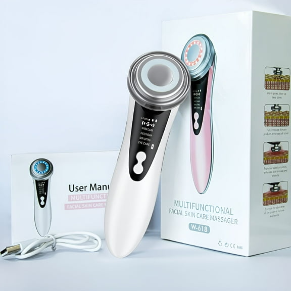 LAMIRO 7 in 1 Face Lift Device - Microcurrent Skin Rejuvenation, Facial Massager, Light Therapy, Anti Aging / Wrinkle / Beauty Apparatus - Unisex