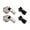 Black, variant on American Whistle Corporation 2 Pack Defender Brass Whistles with Paracord Lanyards - Safety Whistle
