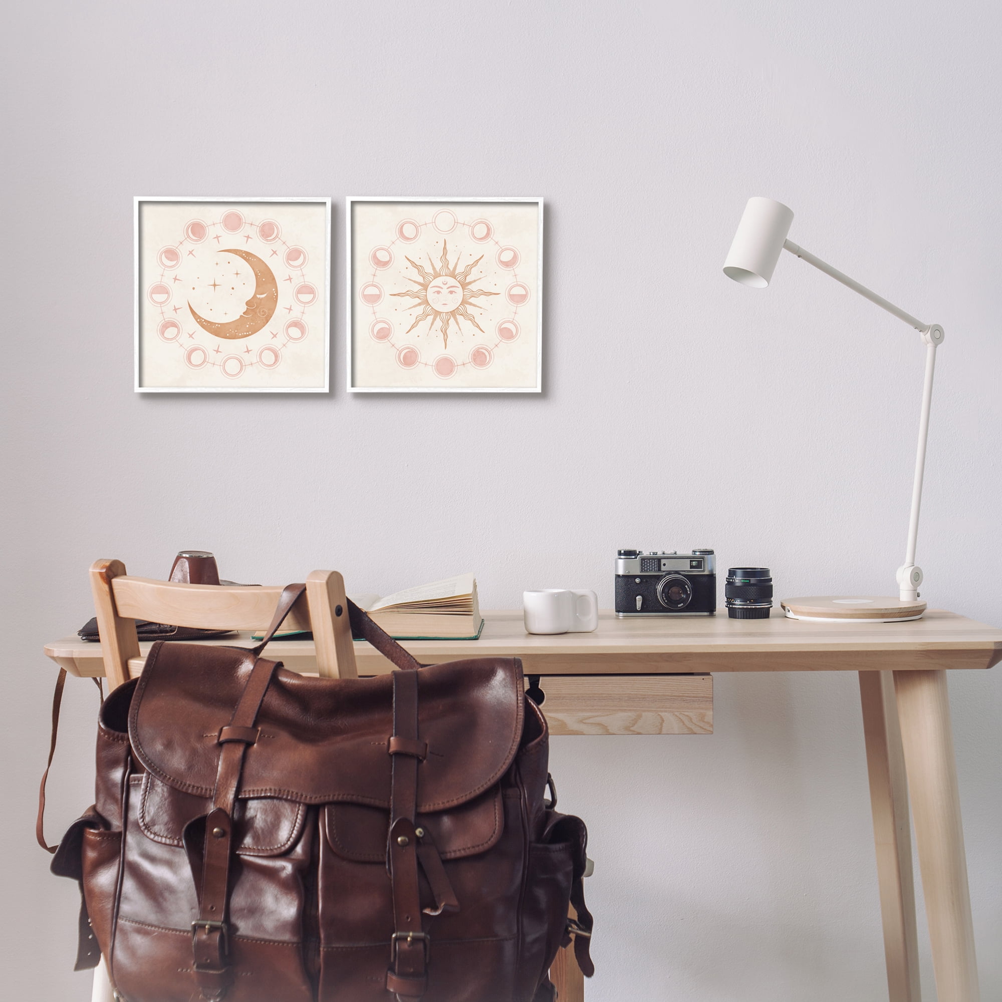 Stupell Industries Celestial Sun Moon Phases Astrology Illustration , 12 x 12, Design by Nina Blue