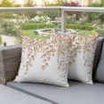 thumbnail image 3 of Brown Eucalyptus Leaves Outdoor Pillow Covers Pack of 2 Summer Farmhouses Botanical Waterproof Throw Pillow Covers Decorative Cushion Cases for Patio Garden Tent Balcony Couch 16x16 inch, 3 of 9