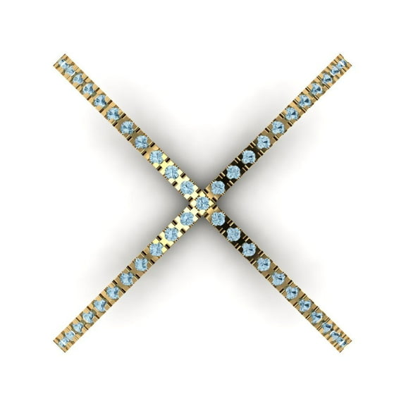 Statement Engagement Ring for Women - 0.245ct Natural Aquamarine in 18K Yellow Gold Promise Ring